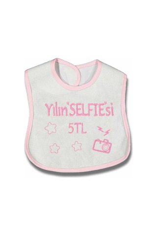 Yılın Selfiesi 5 TL Yazılı Pembe Önlük Pembe