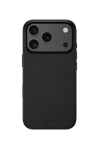 Apple Uyumlu iPhone 17 Pro Max Kılıf M-safe Şarj Özellikli Benks Vitapro Serisi Pu Deri Kapak Siyah
