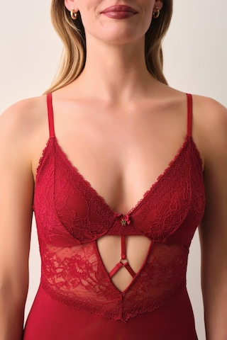 Suwen Passion Dantelli Kısa Gecelik St4451613102 Bordo
