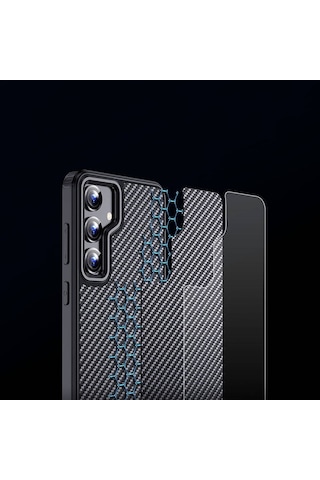 Galaxy Uyumlu S24 Plus Kılıf Aramid Karbon Fiber Magsafe Özellikli Wlons Radison Kapak