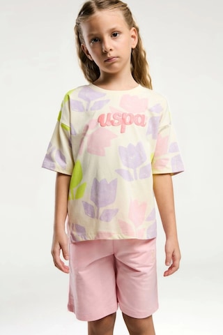 U.S. Polo Assn. Kız Garson Bermuda Takım - Limon Limon