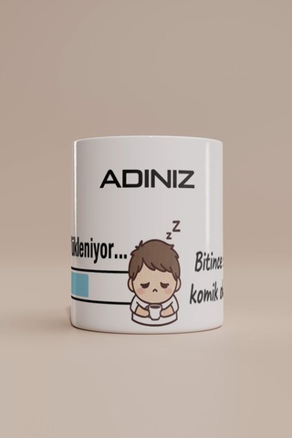 Sabır Yükleniyor Loading Bar Kupa Bardak Beyaz