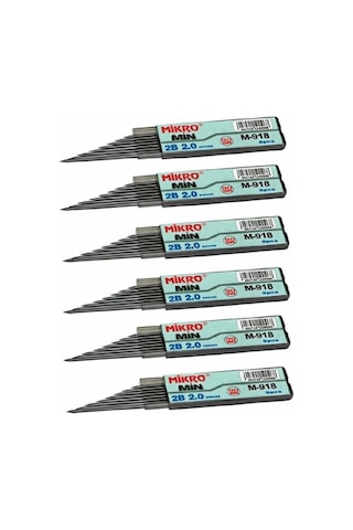 Mikro Kalem Ucu 2.0mm 2b Mikro 2b Kalem Ucu 2mm Siyah 6 Adet