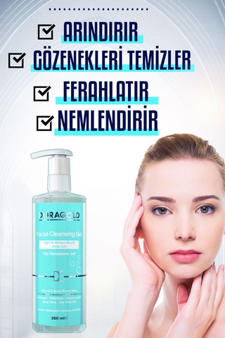 Doragold Yağlı ve Akneye Meyilli Ciltler Yüz Temizleme Jeli 250 ML