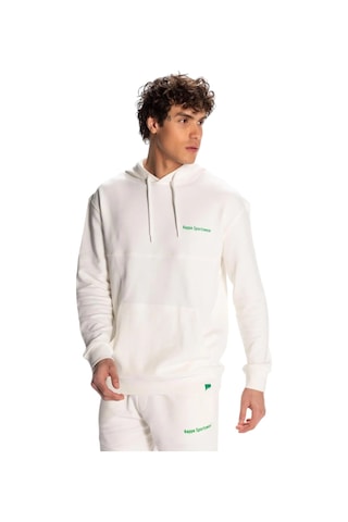 Kappa Authentic Theo Erkek Beyaz Regular Fit Hoodie Beyaz