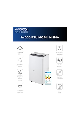 Woox FDPH41-3035ZPR5 14.000 BTU Taşınabilir Portatif Mobil Klima