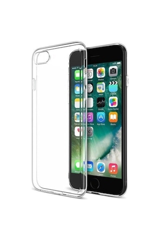 Apple iPhone Uyumlu 7 Plus Şeffaf Silikon Premium Kılıf + Kırılmaz Ekran Koruyucu Temperli Cam