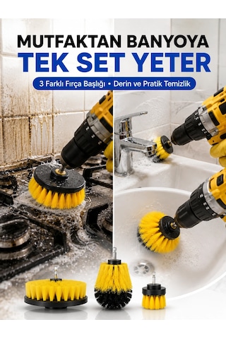 Mey İthalat Profesyonel Matkap Ucu Temizlik Fırçası 3 Lü Set Diğer