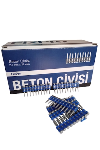 Fixpro 27 Mm Beton Çivi 1 Kutu 1000 Adet Çivi Gaz Hariç