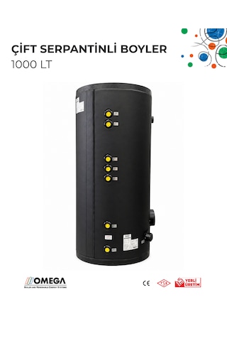 1000 L Çift Serpantinli Boyler