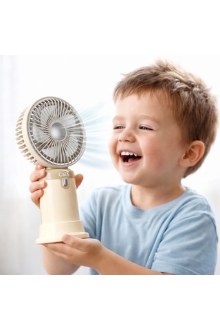 Serino Ct-9949 Şarjlı El Vantilatörü Masaüstü Taşınabilir Mini Fan Usb Şarjlı