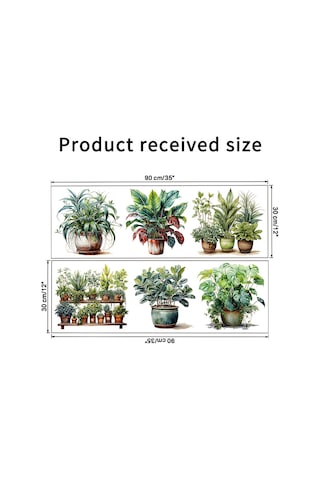 6 Li Sticker Saksılı Çiçek Modelleri 5060 Çok Renkli