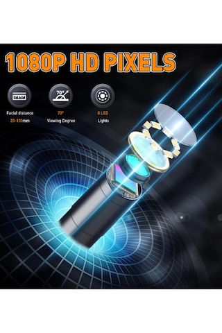 Nhr-15 Monitörlü Çift Kameralı 10 Mt Sert Kablo Yılan Endoskop