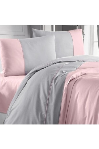Nevresim Takımı Tek Kişilik Ranforce Duz 160x220 Thor 160x220 Pembe