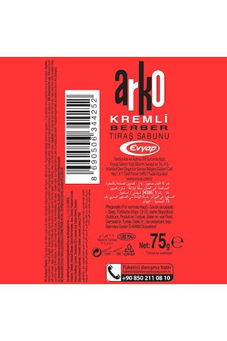 Arko Berber Tıraş Sabunu 12 x 75 G