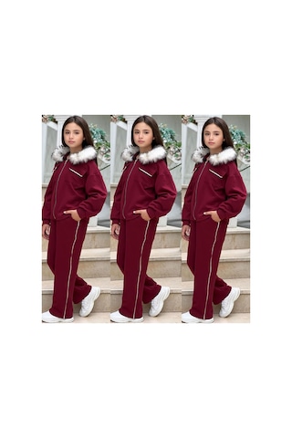 Azra Kız Çocuk Bordo Eşofman Takımı Bordo