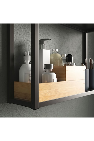 2 Li Bambu Kutu Banyo Düzenleyici Meridyendukkan Bambu Düzenleme,dekorasyon Bej