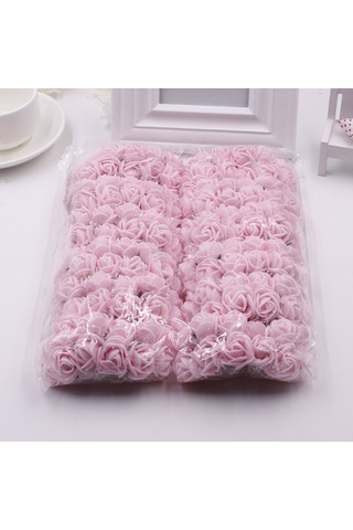 144pcs/lot 2cm Çok Renkli Pe Gül Köpüğü Mini Yapay İpek Çiçekler Buket Düğün Dekoratif Çelenkleri Rose Red Diğer