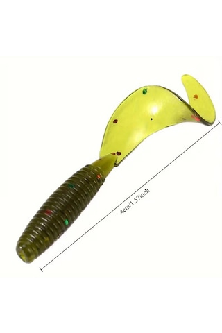 Tunalar Tarım 10 X 4 Cm Gerçekçi Kıvrımlı Kuyruklu Balık Suni Yem Olta Yemi