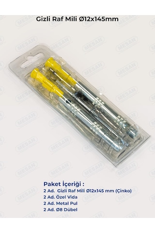 Mesan Gizli Raf Taşıyıcı 12x145mm Ahşap (0029)