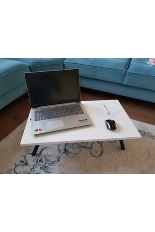 Elfin Laptop Sehpası Bilgisayar Sehpası Sofra Sehpası Beyaz 40X70 Beyaz