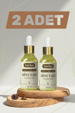 Hint Yağı 2x20 Ml %100 Saf Soğuk Sıkım Saç Kaş, Kirpik Güçlendirici & Nemlendirici Bakım Yağı 40 ML