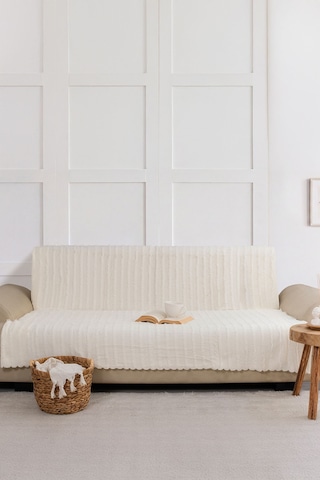 Elart Stil 170x215 Cm Koltuk Örtüsü Krem