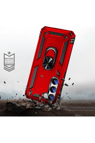 Samsung Galaxy Uyumlu S23 Kılıf Zore Vega Kapak Kırmızı
