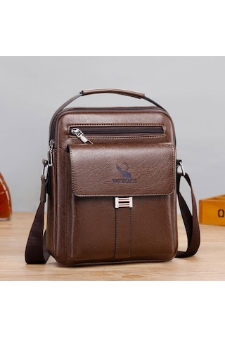 Novahub Weixier D245 Erkekler Business Bag Omuz Sırt Çantası Büyük Kapasite, Dark Brown Kahverengi, Size:d245 Kahverengi