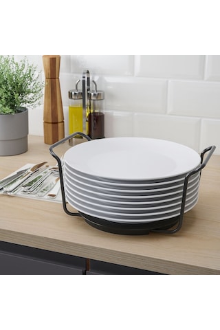 Tabaklık, Antrasit, 18-31 Cm Gri 100X100-Yuvarlak