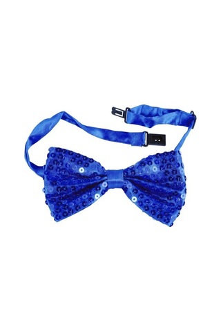 Mavi Payetli Pullu Papyon