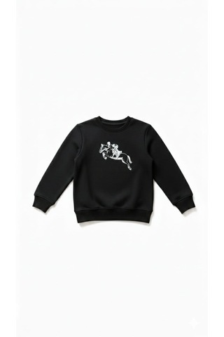 Coupon Çocuk Sweatshirt / Logo Baskılı SIYAH