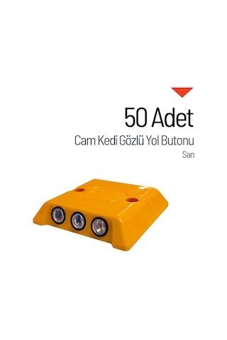50'li Cam Kedi Gözlü Yol Butonu Seti-3703