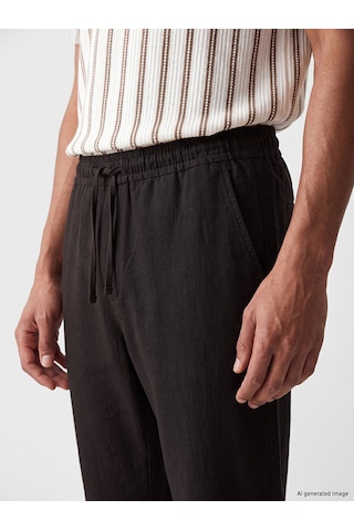 Lcw Vision Kahverengi Regular Fit Keten Görünümlü Erkek Pantolon