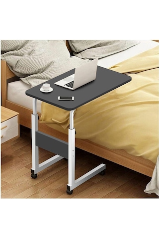 Yükseklik Ayarlı Dikey Laptop Ve Servis Sehpası - Antrasit Beyaz