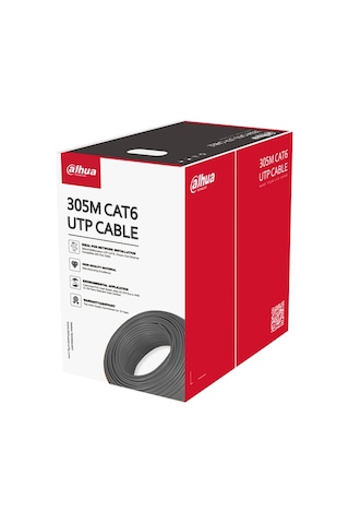 Dahua Pfm922-6un Cat6 Utp Polietilen Cca Kablo 305mt. Siyah Dahua Pfm922-6un Cat6 Utp Polietilen Cca Kablo 305mt. Siyah