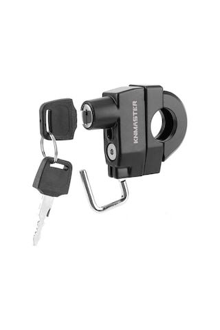 Knmaster Evrensel Motosiklet Kask Kilidi 22-26 Mm Siyah