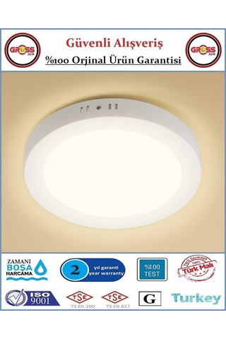 Zmr Sıva Üstü Led Armatür - 24 Watt - 2050 Lümen - Beyaz