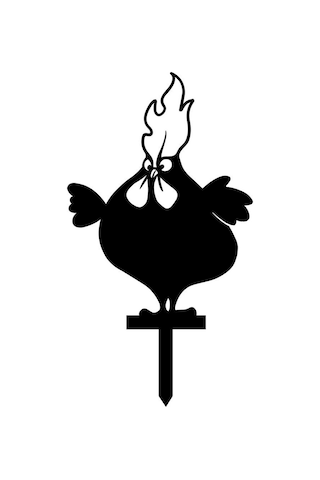 Bahçe Süsü Metal Tavuk Bahçe Kazığı