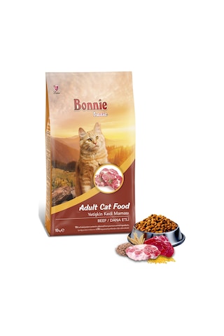 Bonnie Sığır Etli Yetişkin Kedi Maması 10 KG