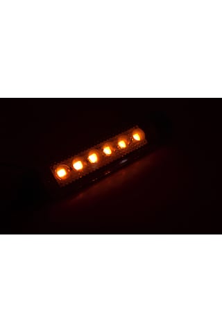 10 Adet Sarı Parmak Lamba 6 Led 12v 24v
