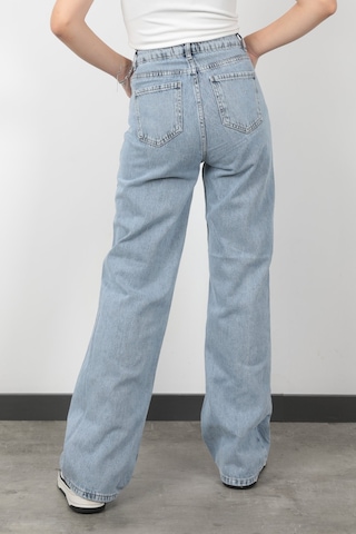 Giysa Yüksek Bel Wide Leg Jean Kar Yıkama