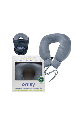 Omsy Lavantalı Seyahat Boyun Yastığı Antrasit 1 Adet