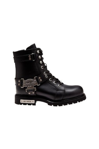 Harley Davidson Charles Black Deri Erkek Bot Siyah