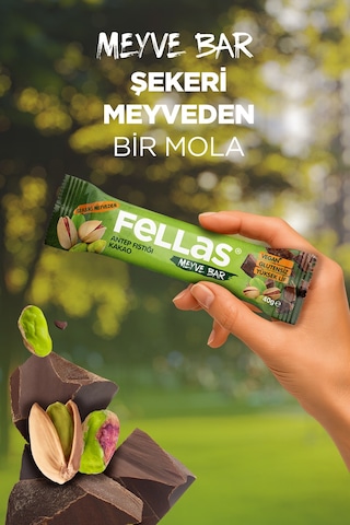 Fellas Antep Fıstığı ve Kakao Meyve Bar 12 x 40 G
