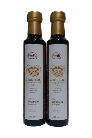 Zerdecal Zencefil Kozalak Özleri, Sıvı Ekstrakt Karışımı, Doğal Bitkisel Destek 250 Ml X 2 Adet