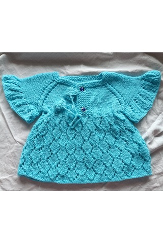 Yakamoz Butik Vintage Bebek Elbisesi Mavi
