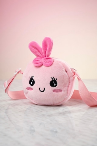 Mollycrush Peluş Tavşan Figürlü Kız Çocuk Mini Omuz Çantası - Sevimli Bozuk Para Cüzdanı