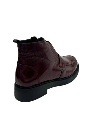 Kemal Tanca 874 K-144 Kadın Klasik Deri Bot Bordo