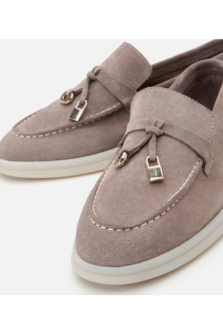 Hotiç Kadın Süet Deri Vizon Klasik Loafer 01ayh308760a450 Vizon-taupe Vizon